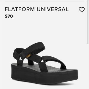 Teva flatform sandals in black